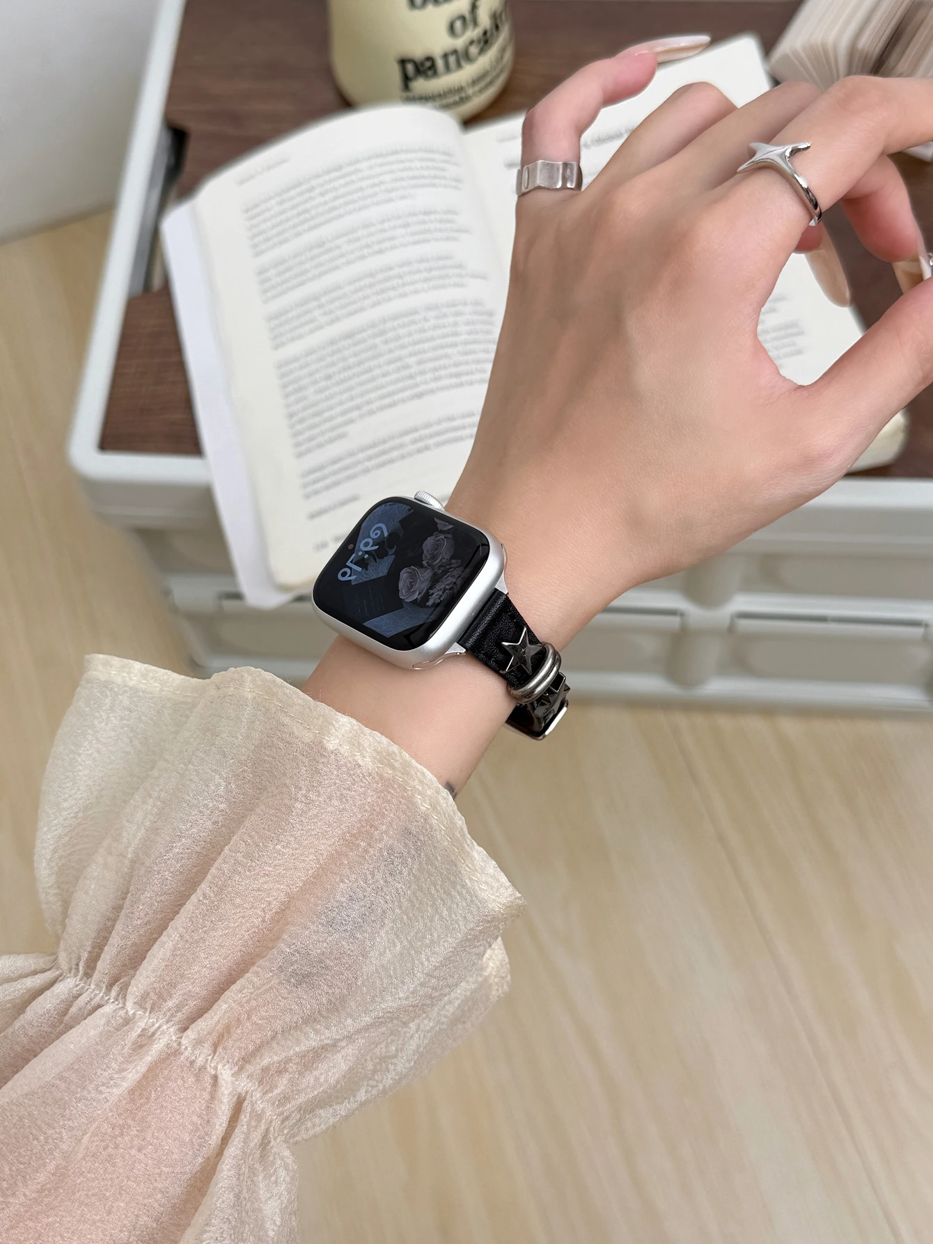 حزام ريترو فاسق مناسب لسلسلة ساعات أبل الترا 10/9/8/7/6/5/4/3/2/1 SE حلقة جلدية 38 مللي متر 40 مللي متر 41 مللي متر 42 مللي متر 44 مللي متر 45 مللي متر