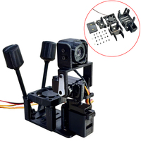 1Set For DJI O3 Air Unit Single Dual-Axis Gimbal Bracket Image Transmission Fixed Mount w Cooling Fan/BEC Module fr PFV Drone
