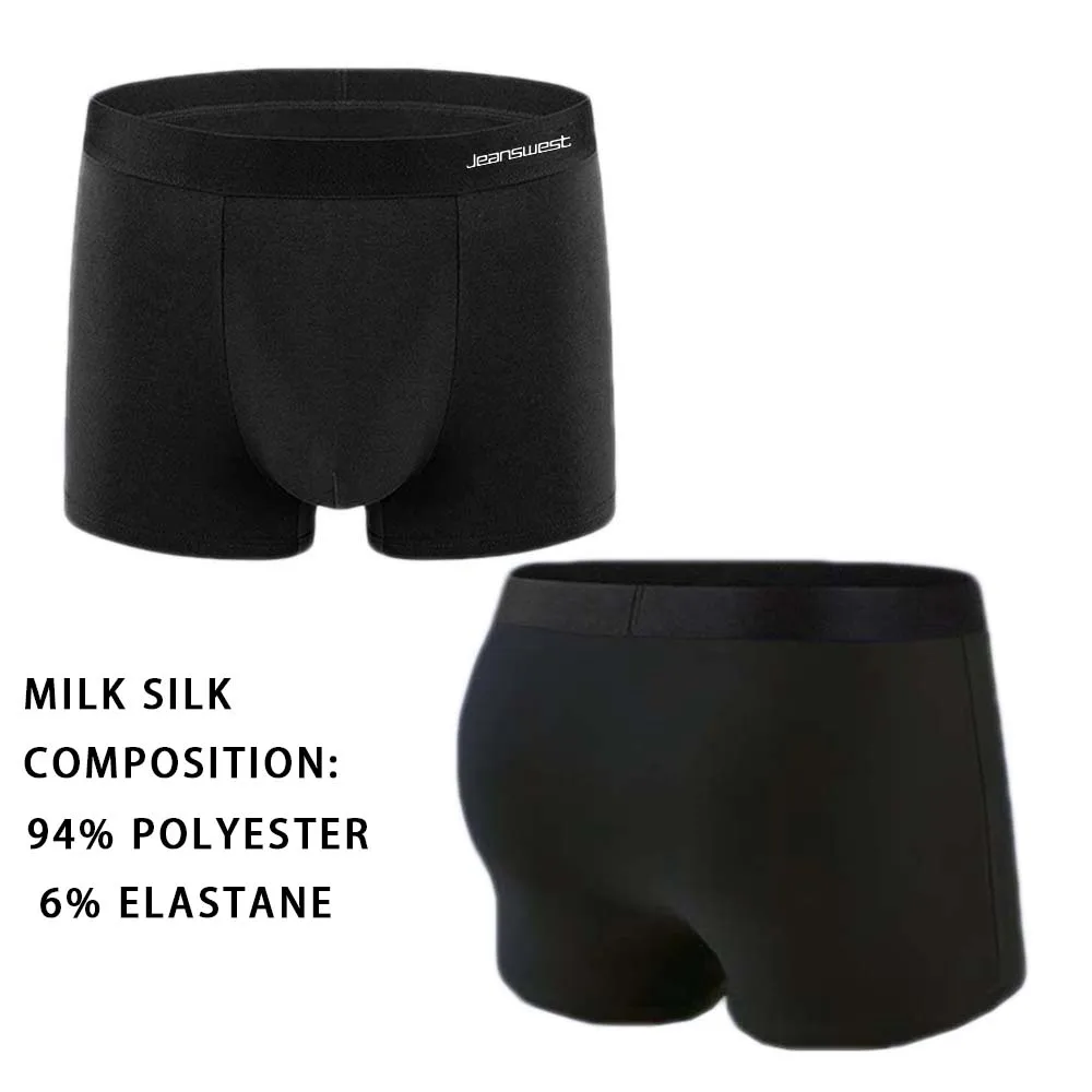 2/4 Pcs Men's Panties Soft Touch Men's Clothing Solid Color Men Underpants Smooth Touch Breathable Boxers Man