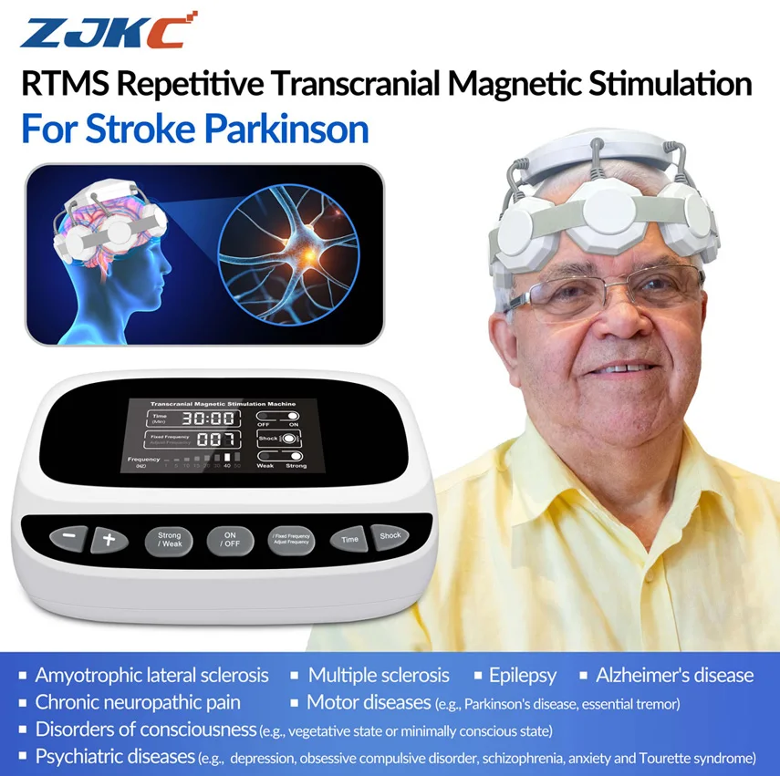 

ZJKC TMS Transcranial Magnetic Stimulation Therapy Machine for Stroke Parkinson Schizophrenia Insomnia Depression Treatment