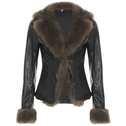 Chaqueta de cuero de piel para hombre, abrigo grueso de Cachemira con solapa, a la moda, para motocicleta, 4XL, 5XL, 50, invierno, 2020