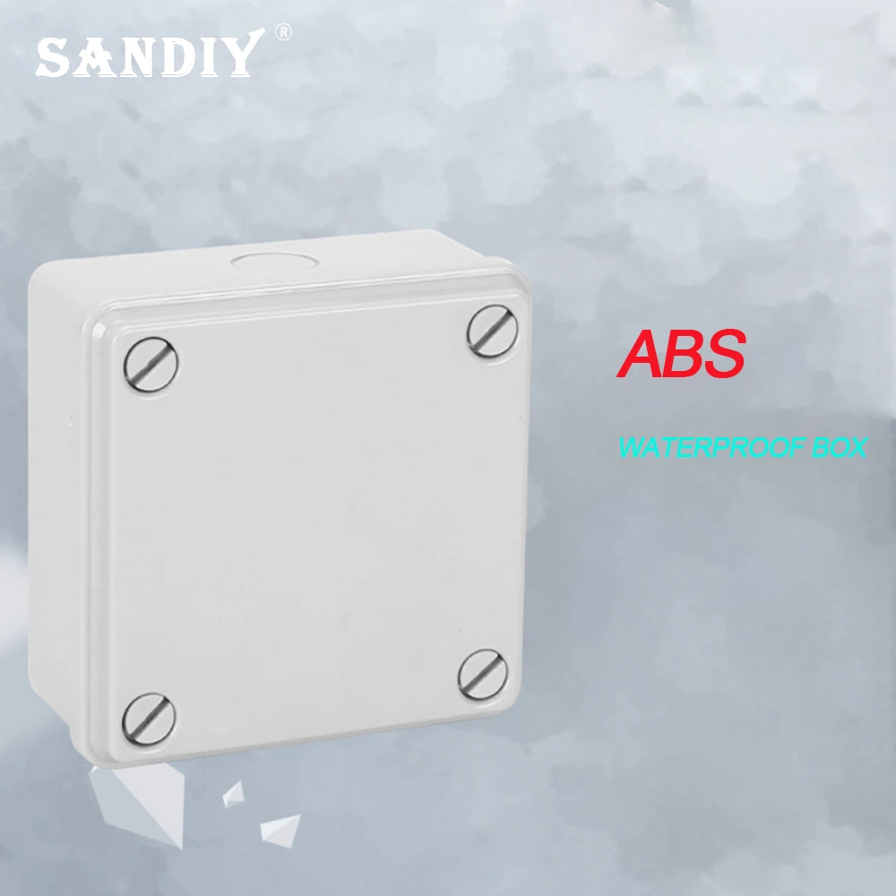 SANDIY Ip66 Weatherproof Outdoor Custom Abs Junction Box Single Control with Switch and Led 16a 220v Wall Socket Universal