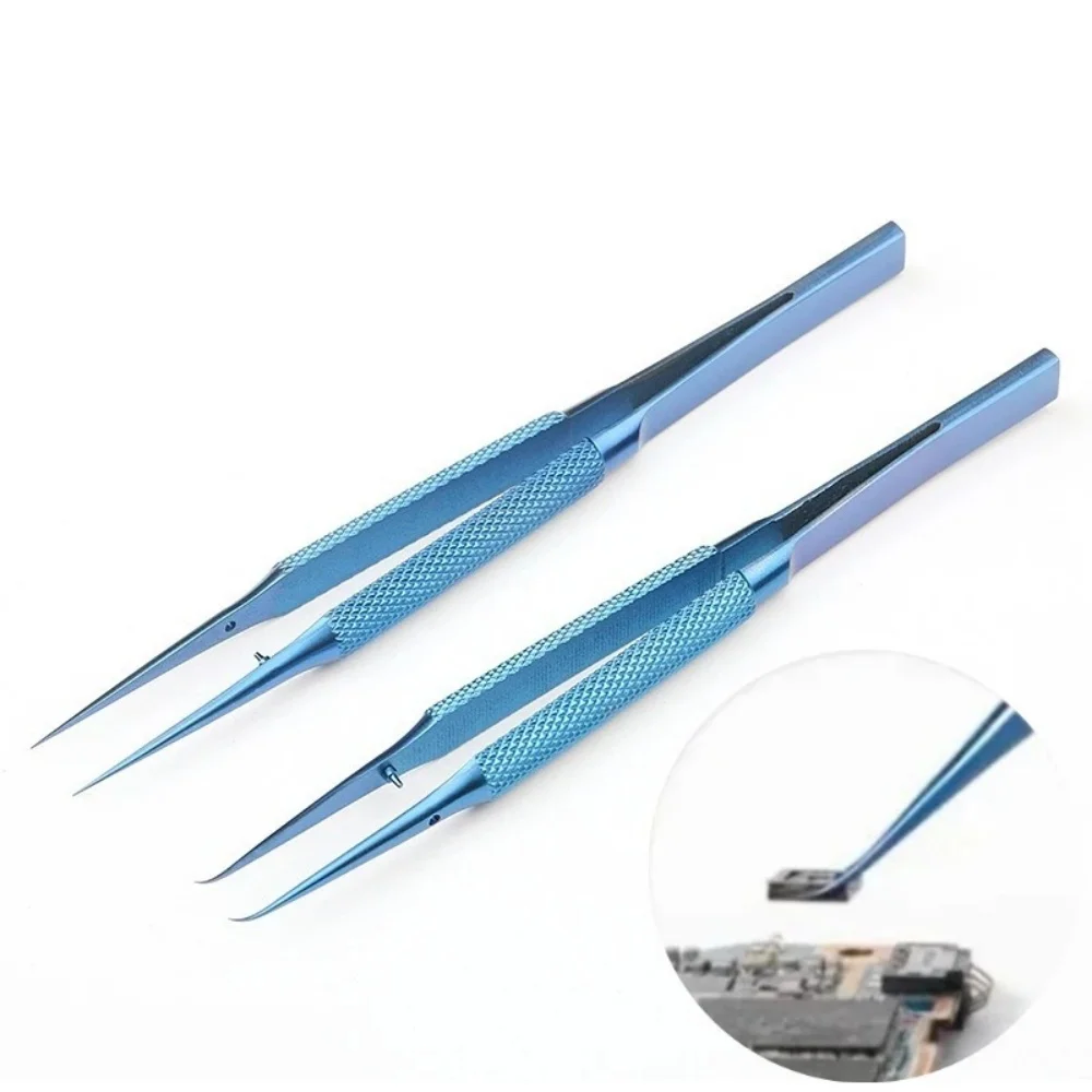 Precision Repair Titanium Alloy Tweezers Professional Repair Phones Fingerprint Fly Line Tablets Laptop PC Motherboard Forceps