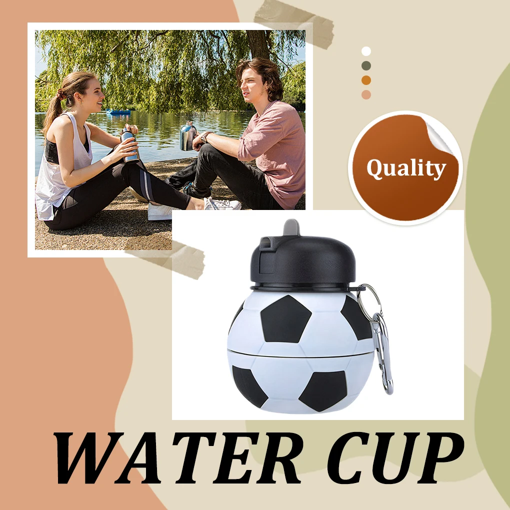 1 Liter Fold Water Bottle Cups Mug Outdoor Sports Basketball Football Baseball Tennis Golf School Leakproof Kids Water Bottle