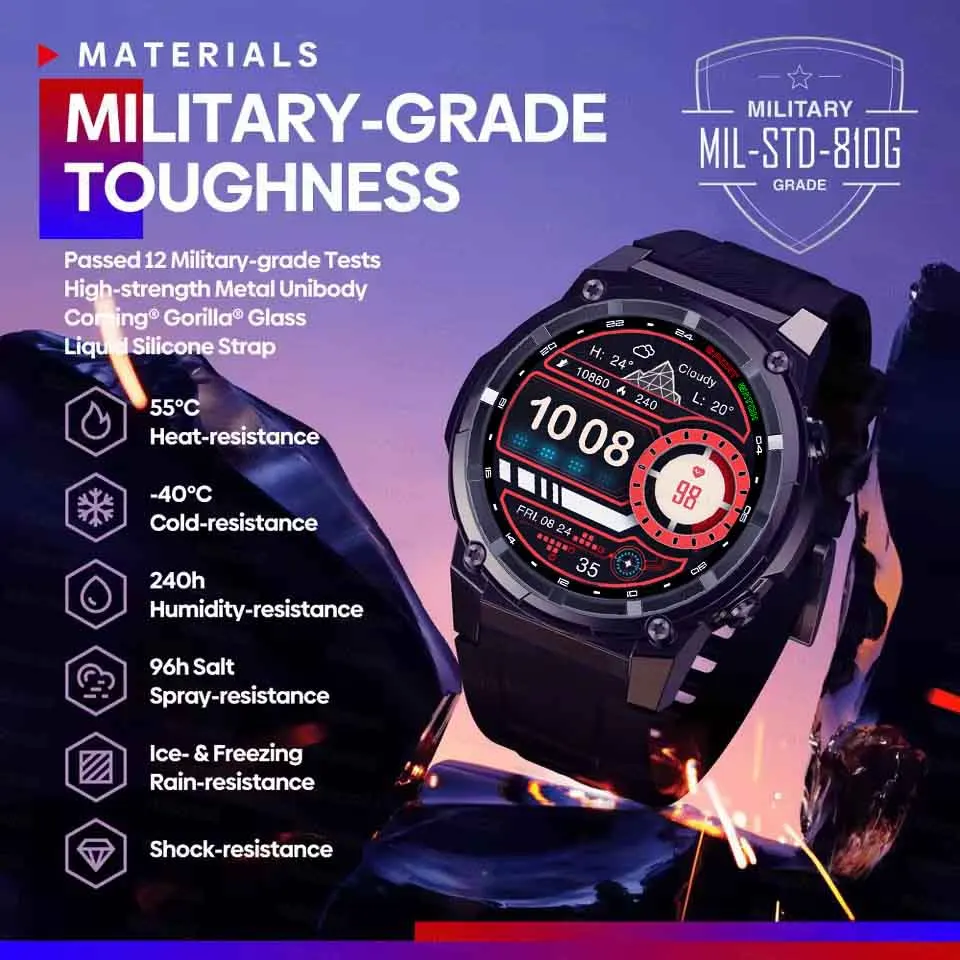 

GPS Positioning Smart Watch 1.43inch AMOLED Corning Gorilla Glass Swim Waterproof Sport 4GB RAM Smartwatch GPS Offline Map Music