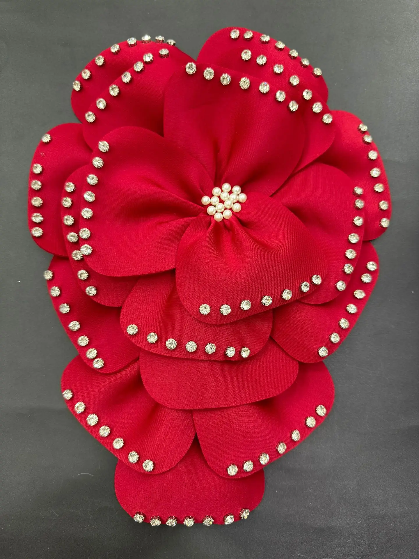 

Cross-border New Multi-layer Stereoscopic Large Flower Embroidered Fabric DIY Clothing Dress Headpiece Hair Accessory Chest Flow