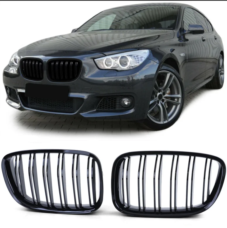 

2 шт. глянцевая черная передняя решетка для почек для BMW 5 серии GT F07 2009-2017