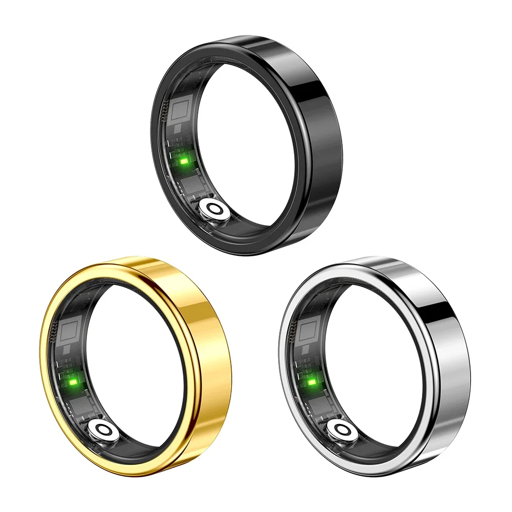 SR09 Smart Ring Health Tracker متوافق مع البلوتوث 5.1 حلقة صحية مع التحكم بالإيماءات ومراقبة اللياقة البدنية والنوم للنساء والرجال