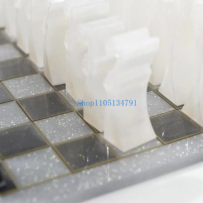 

98 -километровый смоляный кастинг Mold International Checkers Toy Silicone Flom Epoxy Rase Craft