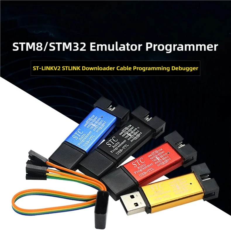 5PCS STC microcontroller 51 program automatic download cable USB to TTL manual free cold start programmer STCISP burning