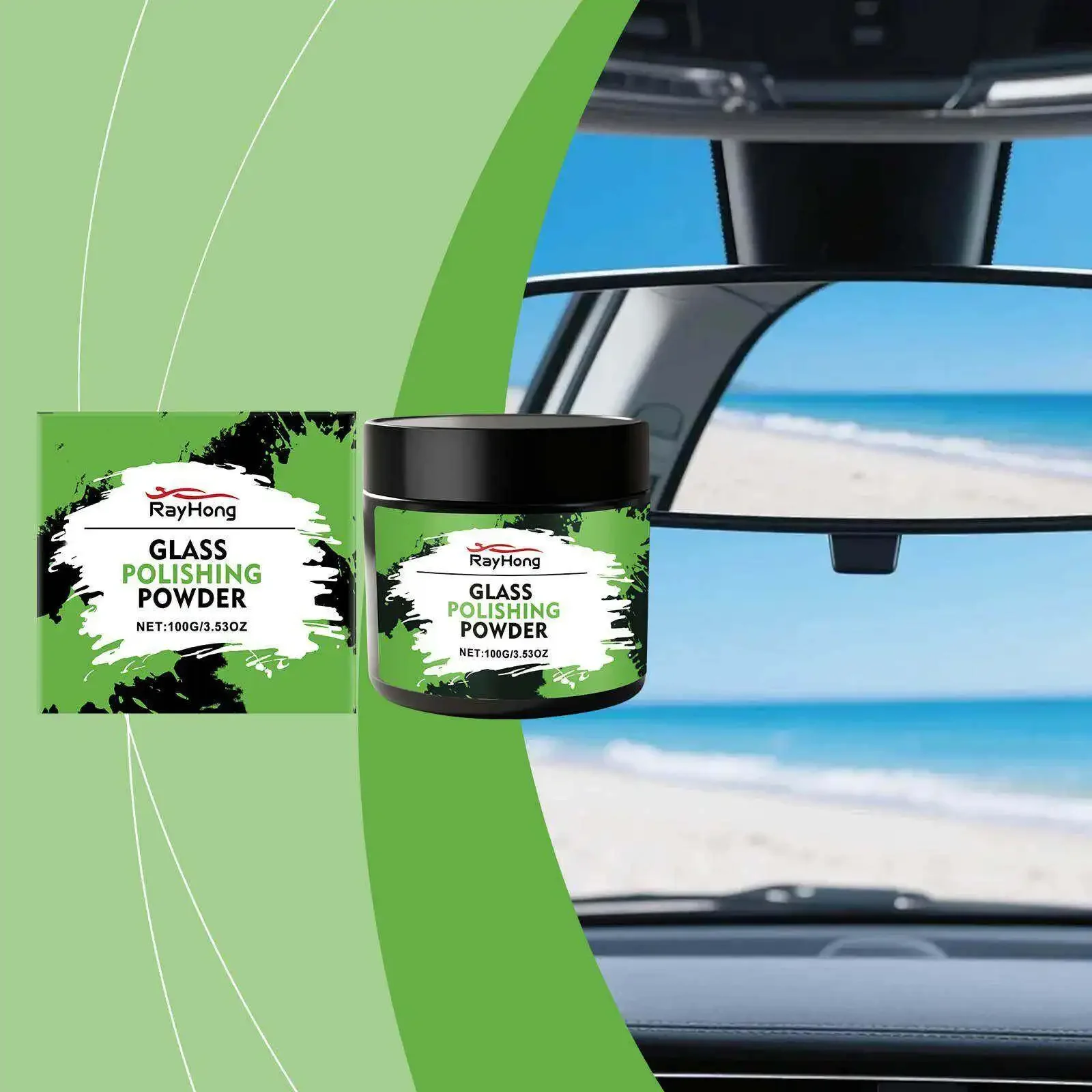 Restore glass clarity and luster, reduce driving hazards - Car glass polishing powder - Detail polishing, suitable for windows