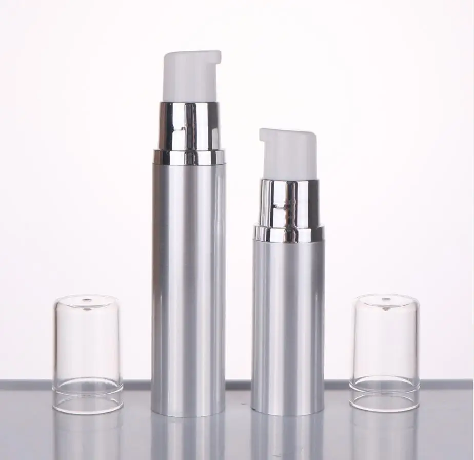 

10ML silver/gold airless pump bottle lotion/emulsion/eye serum/essence/toner liquid sample test skin care cosmetic packing