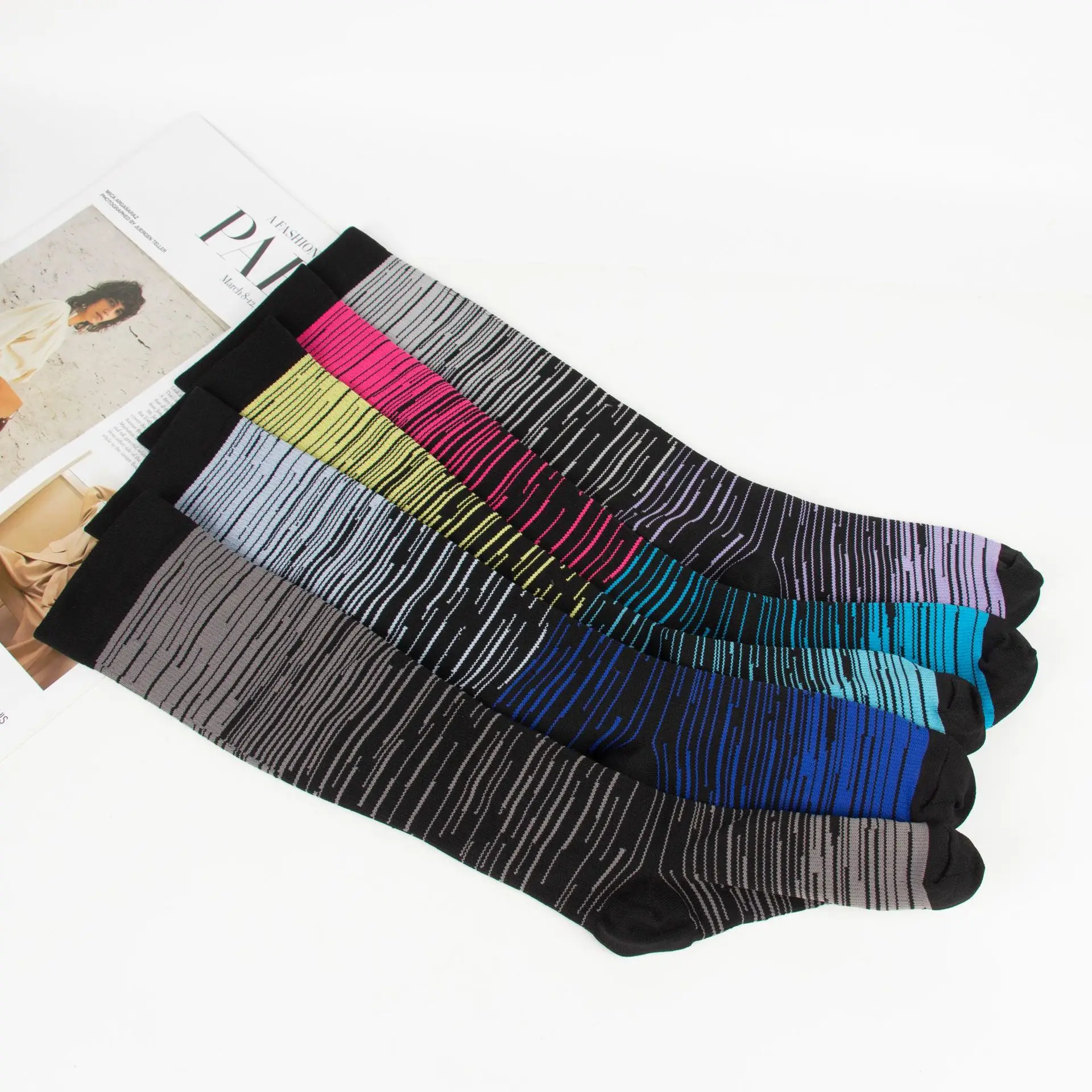 Unisex-Kompressionssocken, Strümpfe, beste Krankenschwestern, Wandern, Reisen, Flugsocken, Laufen, Fitness-Socken – Detail 10