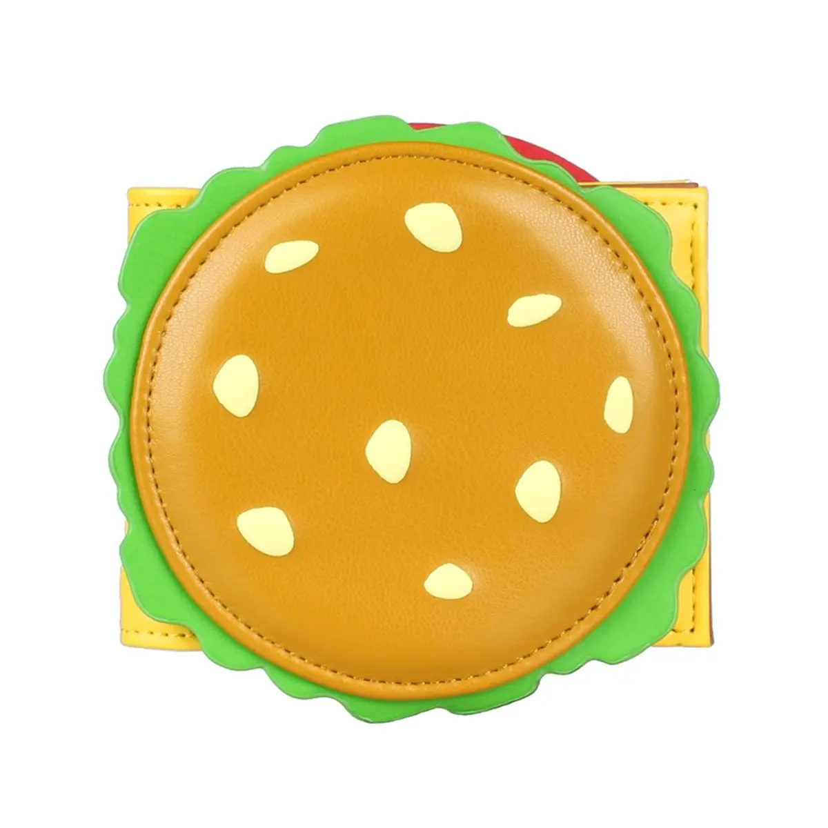ABNH Cute Small Hamburger Wallet Bag, Funny Small Cheeseburger Wallet, PU Leather Wallet Coin Purse