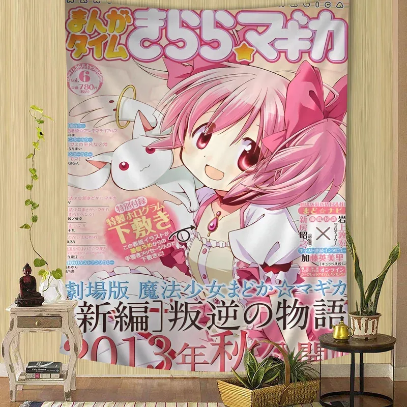 VIKAMA Arazzo Bohemien Tarot Magical Girl | Arte Murale Giapponese in Stile Hippie | Decorazioni per la Casa per Dormitorio, Camera da Letto e Soggiorno