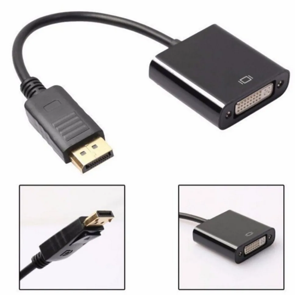 Adaptateur de câble DP vers DVI, convertisseur 1080P DisplayPort, câble de conversion DP vers DVI pour PC HDTV, moniteur, budgétaire