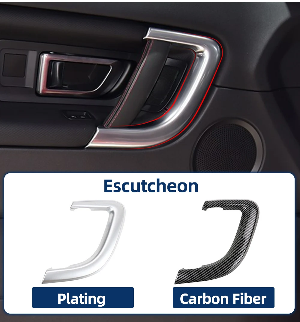 Links rechts Beschichtung Kohle faser Auto Innen tür Zug griff Abdeckung Verkleidung passend für Land Rover Discovery Sport 2015-2018 – Detail 1