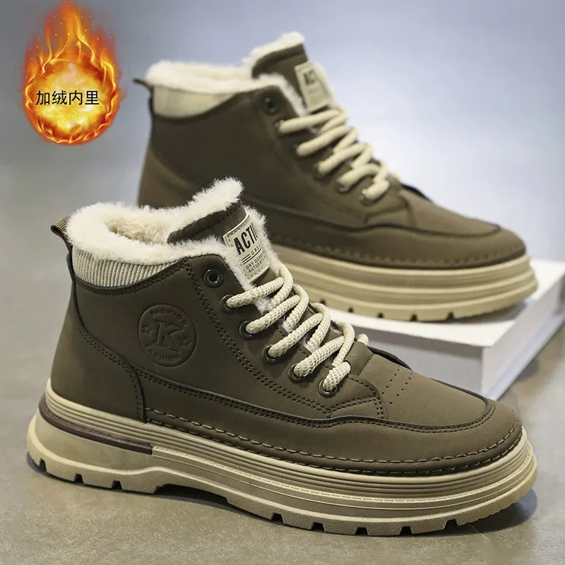 

High Top Shoes for Men Outdoor Trekking Sneakers for Men Rubber Sole Waterproof Men's Shoes Designer Casual Shoes Zapatos Hombre