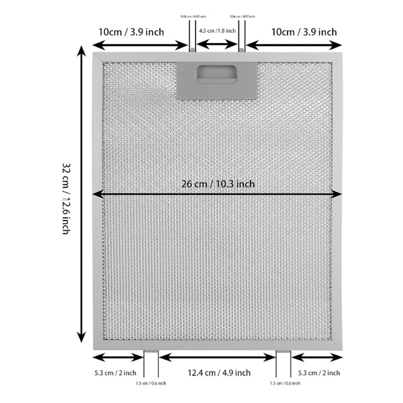 AB33-2PCS เครื่องดูดควันตัวกรองตาข่ายโลหะ EXTRACTOR Vent กรอง 320X260 มม.ห้องครัว Hoods กรองน้ํามัน Range Hood จาระบี