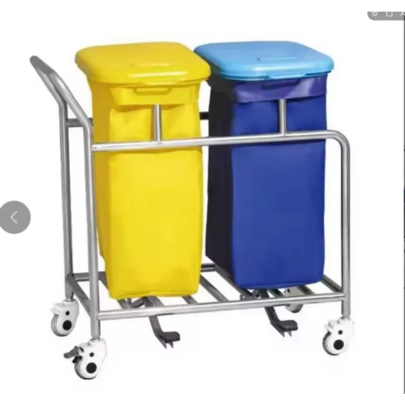 

Hospital Cleaning Trolley Medical Cart with Laundry & Garbage High Quality 2026