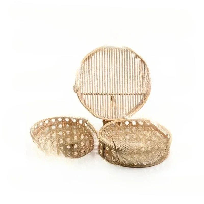 Bamboo and rattan tray set Three different sizes Kitchenware Food dessert tray Kitchen use