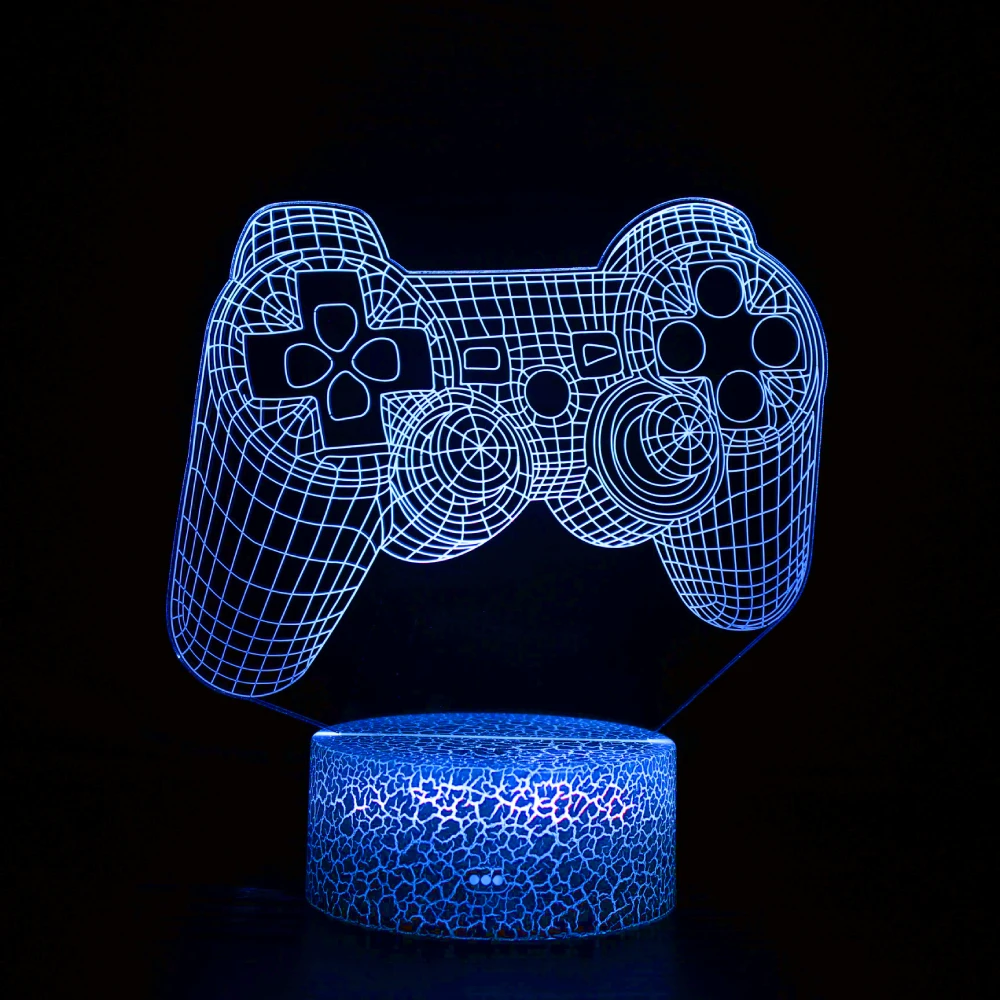 Gaming Night Light for Game Lovers Bedroom Game Room Office Decor Gamepad Lamp Gift for Child Boys Girl Game Player