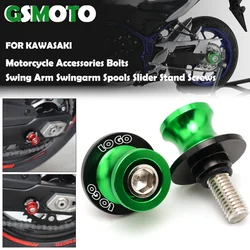 Carretes basculantes para motocicleta Kawasaki Ninja 250, 300, 400, 650, 1000SX, ZX6R, ZX10R, tornillos de soporte deslizantes, pernos de 8MM y 10MM, accesorios