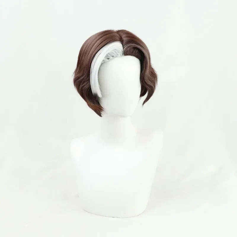New Game Final Fantasy XIV Emet-Selch Cosplay Wig Unisex Adult Short Hair Heat Resistant Synthetic Wigs Halloween Props