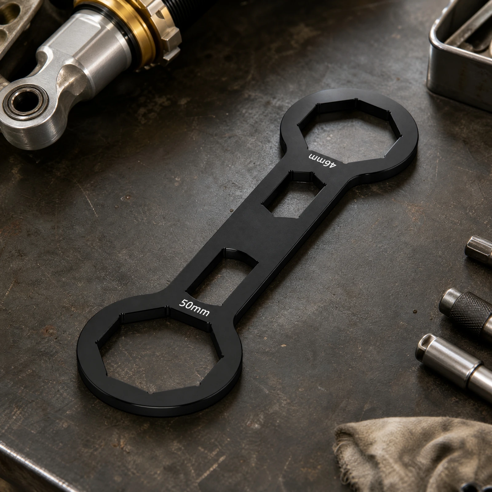 46mm 50mm Motorcycle Wrench Compact Flat Loop Wrench with Handle Openings off-Road Compatible for Dirt Bike Owners