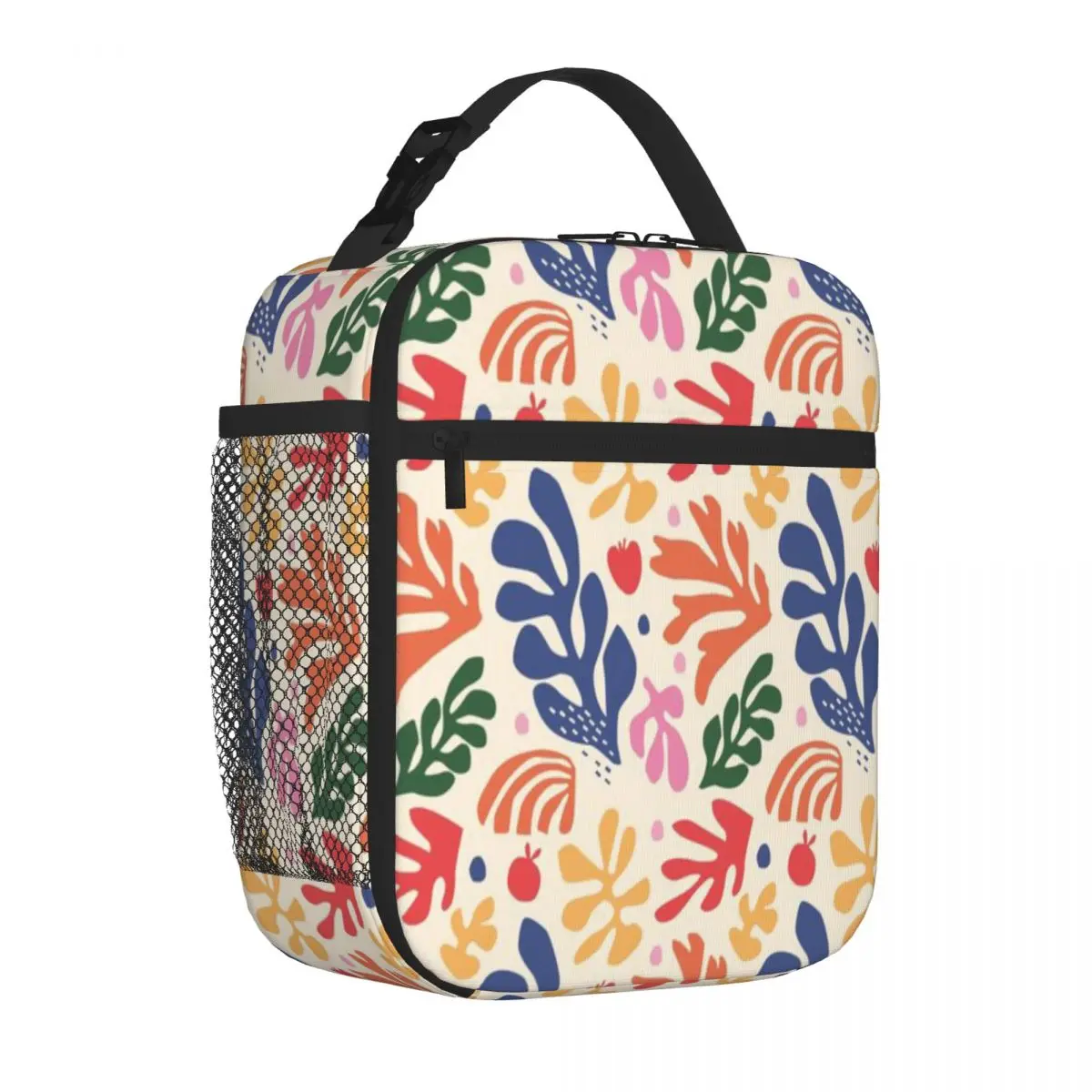 Hot Sale Matisse Flowers Art Gloss Finish Portable Lunch Bag Countryside Trip Waterproof Lunch Bag