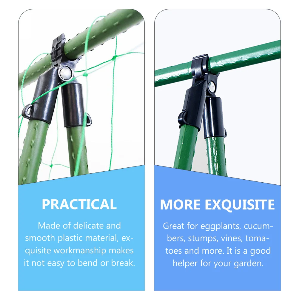 

10 Pcs Gardening Bracket Connector Plants Stake Smaller Diameter Clip Connectors Pp Plastic