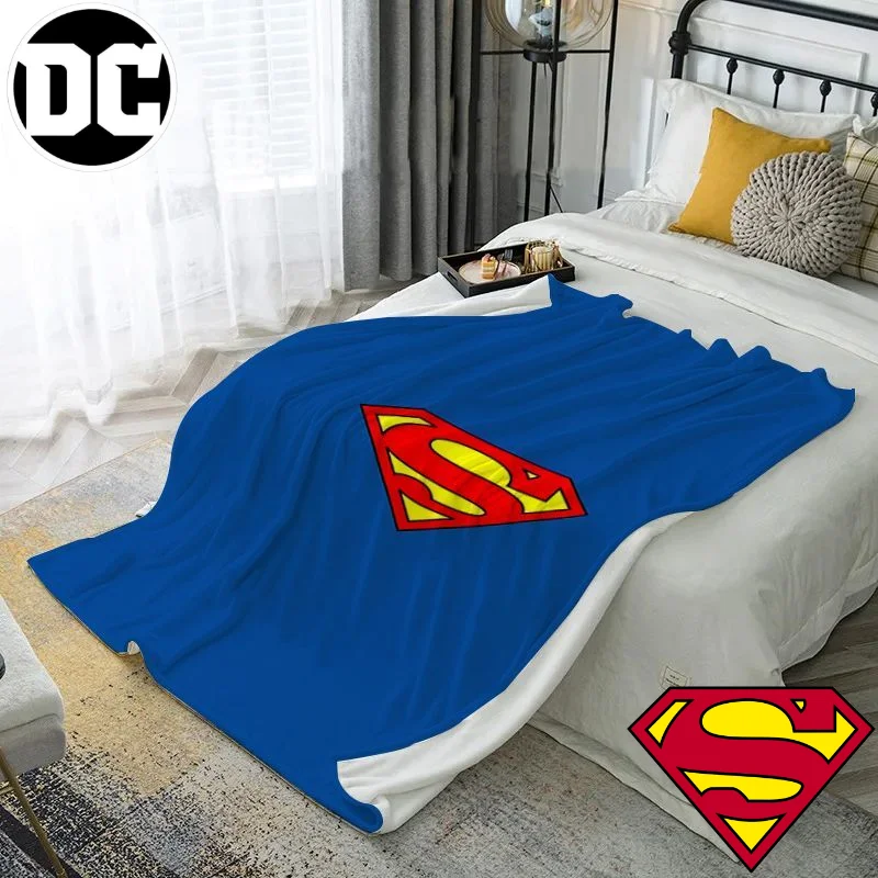 Creative DC Batman Superman The Flash New Cute Creative Cartoon Pattern Office Nap Fashion Soft Skin-Friendly Flannel Blanket