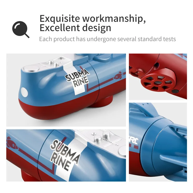 لعبة قارب صغيرة تعمل بالتحكم عن بعد في الغواصة RC للأطفال والمراهقين، قابلة لإعادة الشحن، هدية واقعية مقاومة للماء