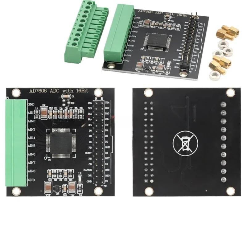 FOR Multi-channel ADC Analog to Data Acquisition Conversion Module 16-bit 8-channel Synchronization Sampling Frequency 200KHz