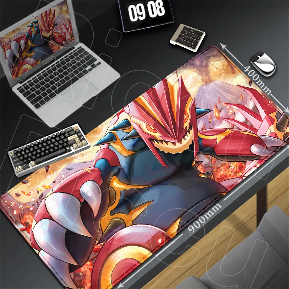 P-pokemon Extended Computer Desktop Carpet Best Gift New Non-slip Mouse Pad Gaming Keyboard Mat Large Laptop Groudon Rug 90x40cm