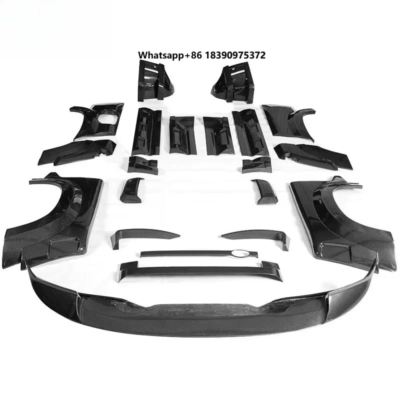 K-Style Dry Carbon Body Kit Hood Front Splitter Wheel Arch Upgrade Mod Partsb xrz