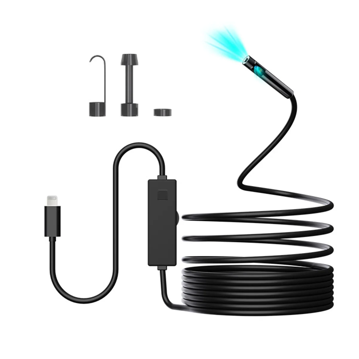 8mm 2MP 1080P Dual Lens For ISO USB Endoscope Camera CMOS Borescope Inspection Otoscope Camera Digital Microscope