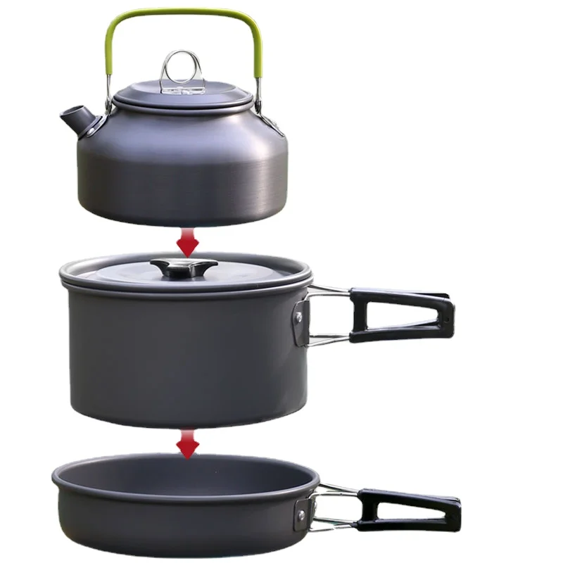 

Hxl Outdoor Cookware Camping Cookware Camping Supplies Complete Collection of Equipment Teapot Kettle