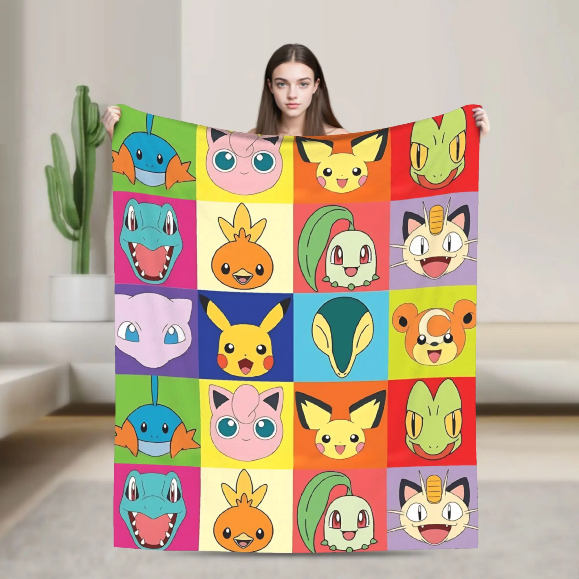 Poke-Mon Cartoon Flannel Blankets Jigglypuff Pikachus Awesome Throw Blanket for  Sofa Bedding Lounge 200x150cm Bedspread