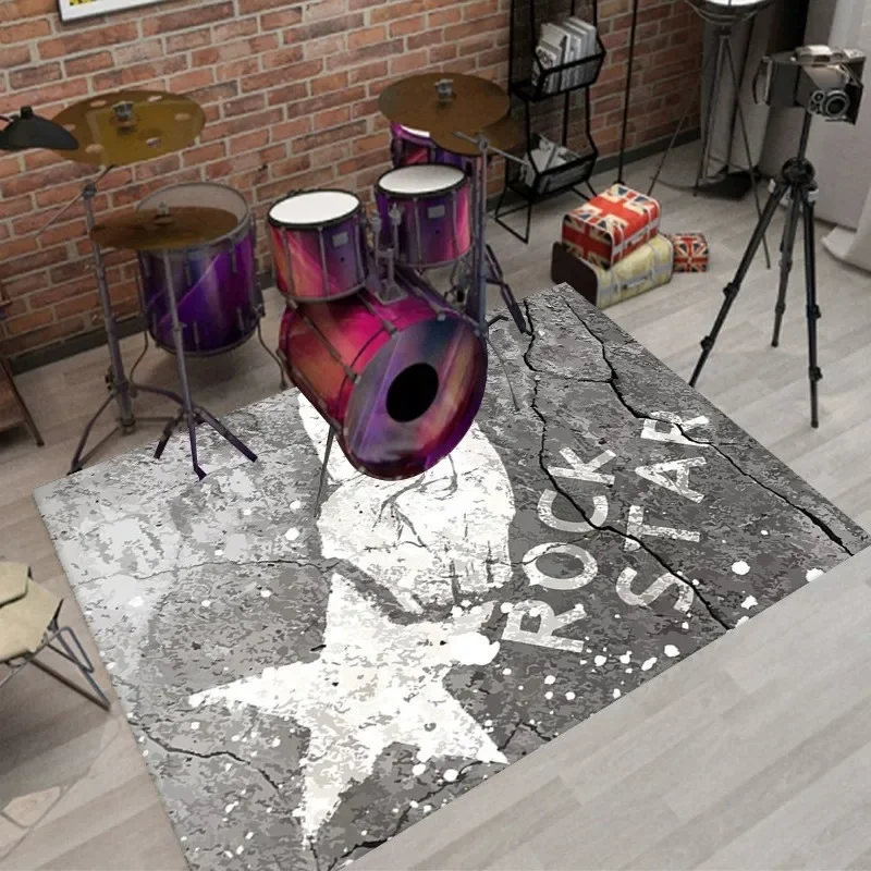 Drum Carpet, Electric Drum Mat Jazz Drum Soundproofing Electronic Drum Carpet Mat Black Musical Instrument Home Decoration Rug