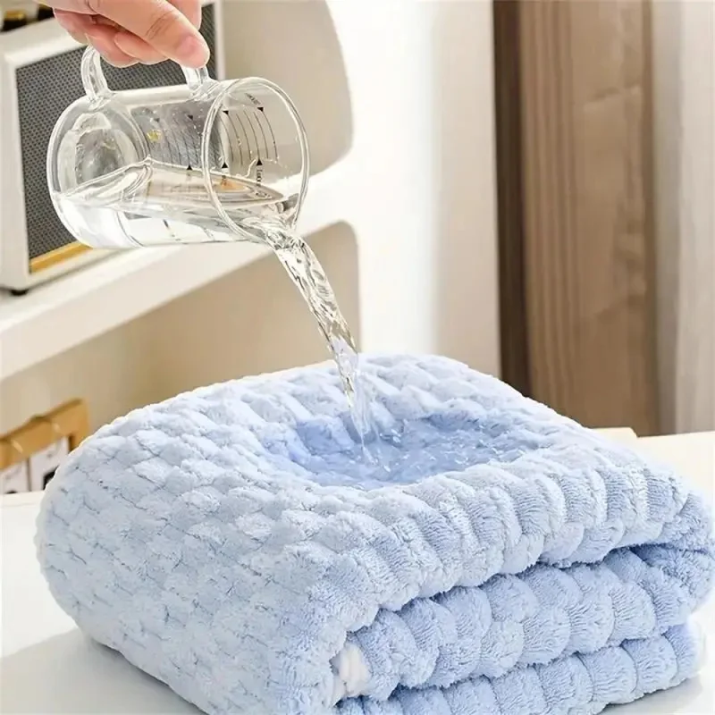 Adult Super Absorbent Ultra-fine Fiber Towel, Quick Drying Texture Towel, Soft Home Thickened Coral Velvet Bath Towel