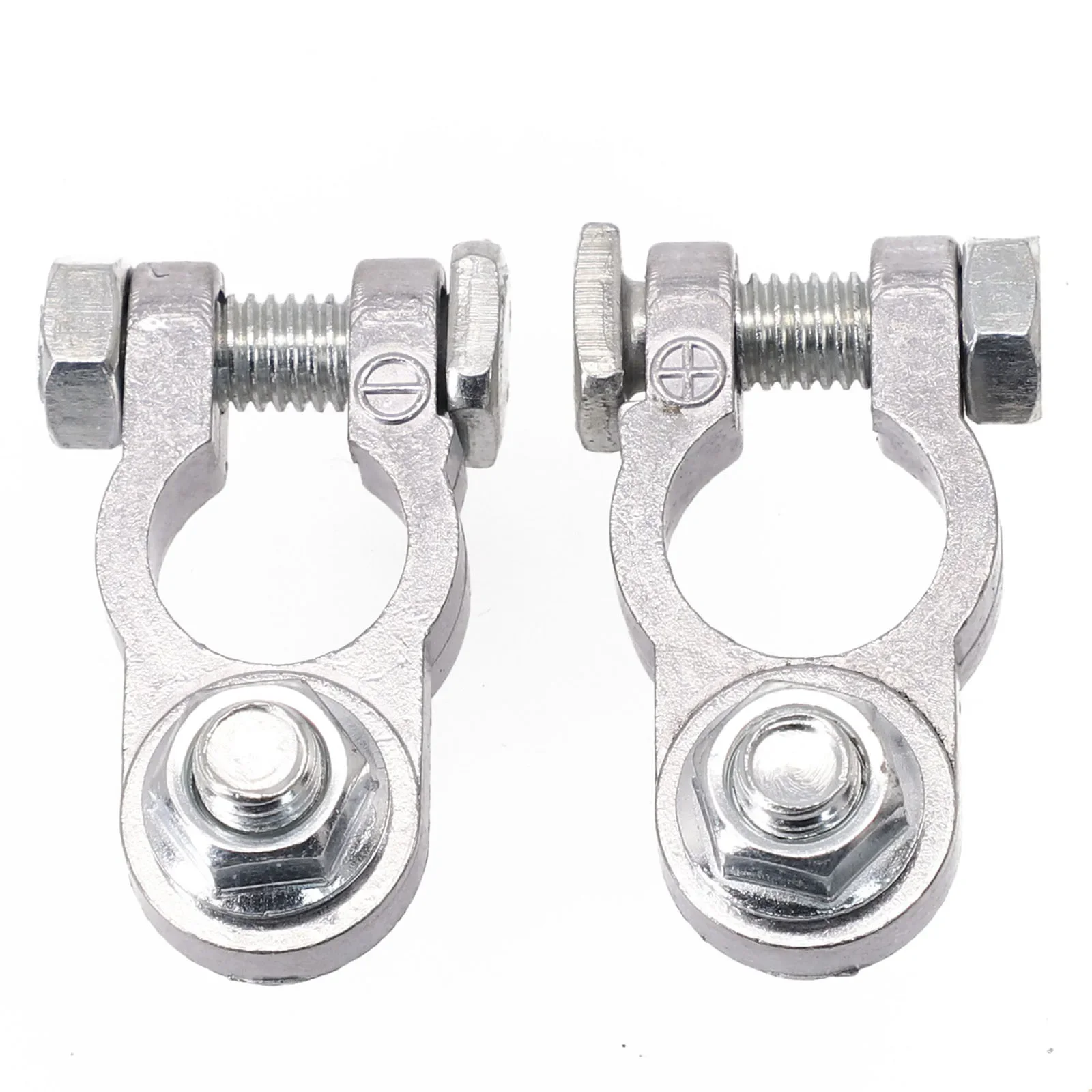 Set Battery Terminal Clamp Zinc Alloy Positive&Negative Connector 2Pcs 1pair Pole Clip Practical Replaces Latest