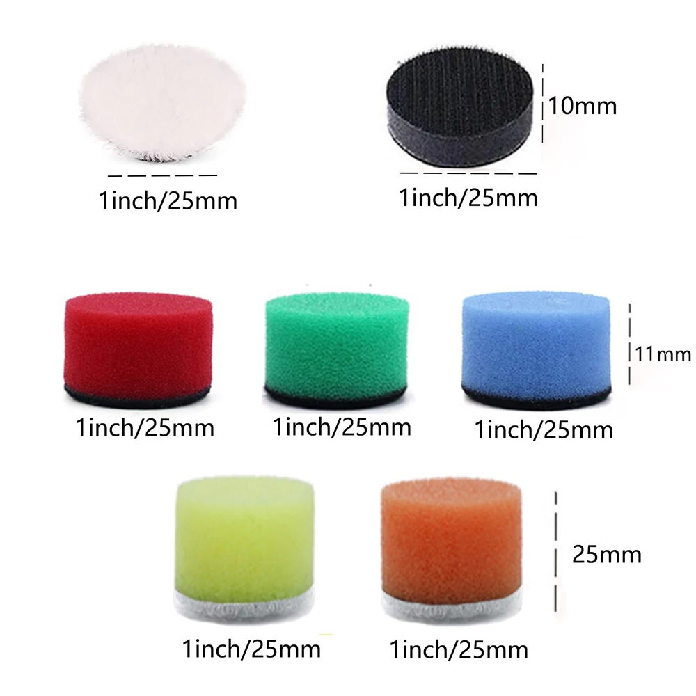 1 Inch Hook & Loop Wet and Dry Sandpaper Kit 191 Pcs Grit 60-10000 with Polishing Pads and Interface Pad for Drill Grinder