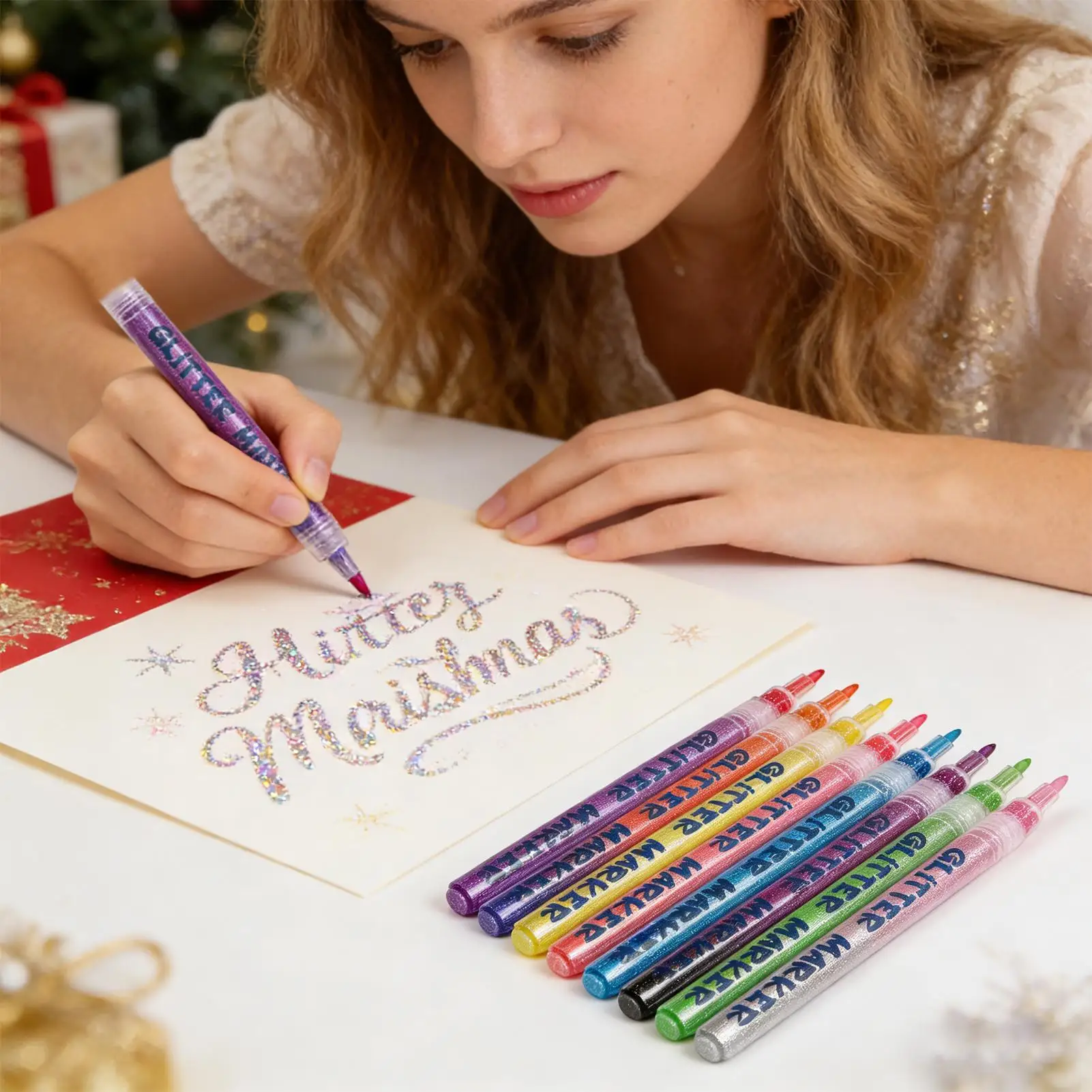 

Shimmer Markers Quick-Drying Smudge-Proof Card Making Drawing Pens For Kids Teens Adults Students Artists Teachers Home Office