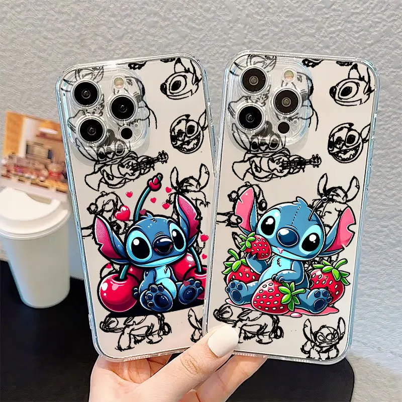 Disney Stitch schöne Cartoon klare weiche Handyhülle für Honor X8b X7b 90 Lite X9a X9b