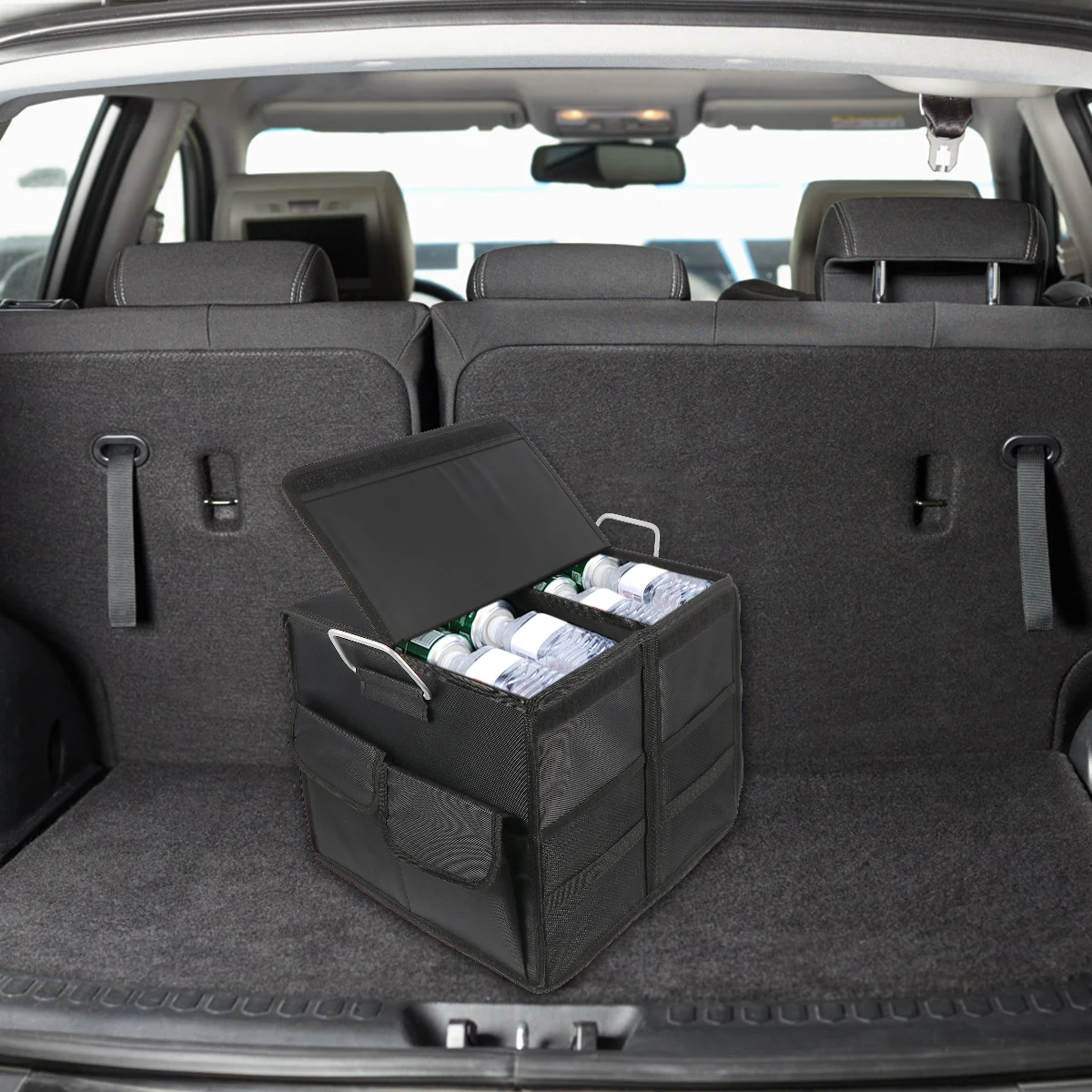 

1pc Foldable Trunk Box Waterproof Oxford Cloth Large Capacity Organizer For Vehicle Boot Foldable Case Car Supplies Car Storage