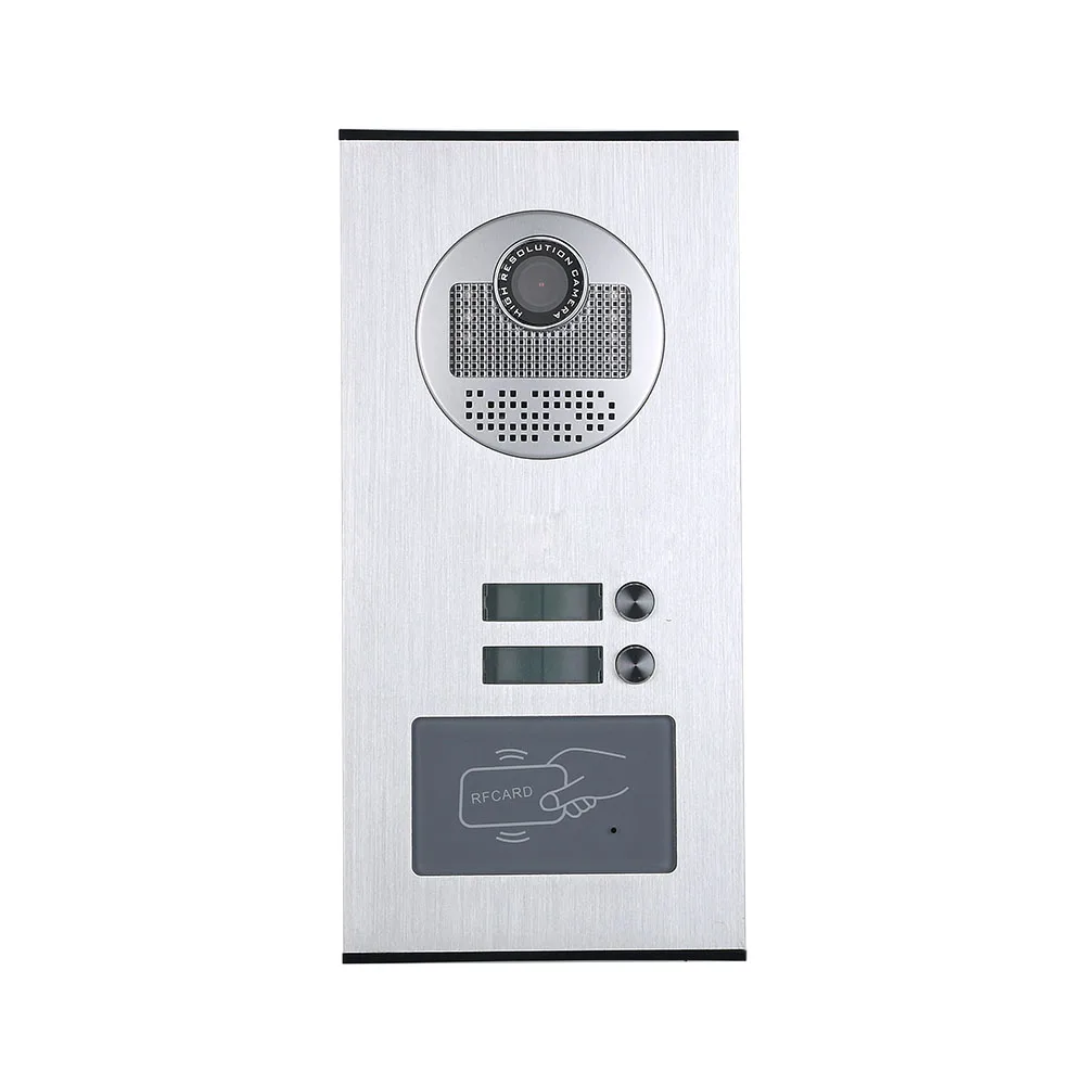 Kit de sistemas de intercomunicación para teléfono y puerta, WIFI con cable, 7 pulgadas, BUS, 2 cables, para el hogar, 2 unidades, apartamento, visión nocturna, compatible con aplicación remota