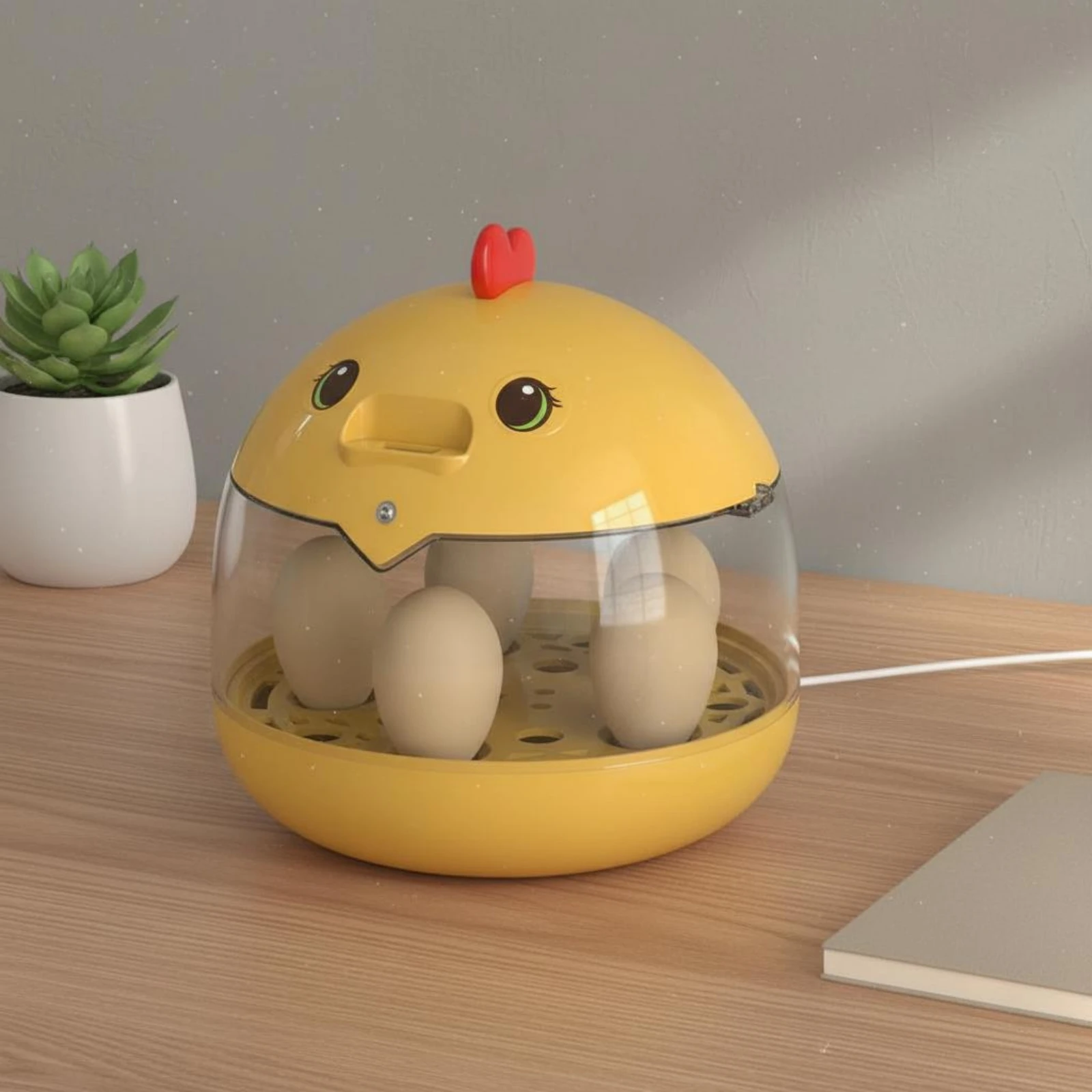 Mini Egg Incubator Small Size Automatic Incubator Chicken Egg Hatcher USB Power Farm Equipment Transparent Cover for Children