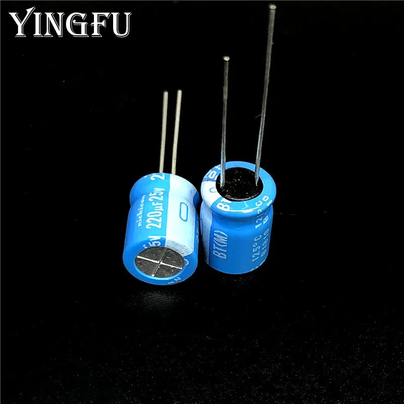 220uF 25V NICHICON BT Series 10x12.5mm High reliable 25V220uF Aluminum Electrolytic capacitor 125 degree 25v220 uF