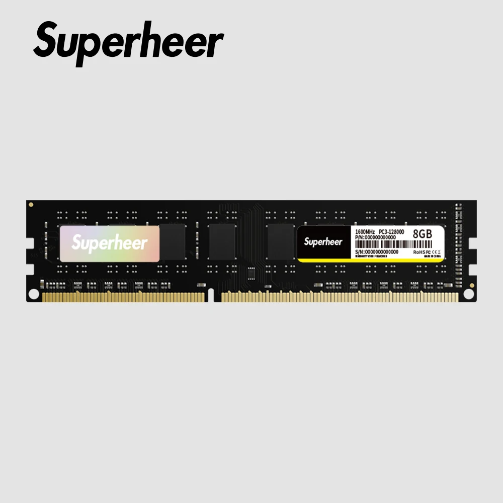 SUPERHEER-Barrette de RAM DDR3 4 Go ou 8 Go pour PC de bureau, module de mémoire vive, fréquence 1600MHz, fréquence 1600MHz, série Z successive, 240